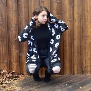 Brandy Melville flower cardigan